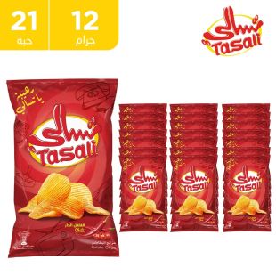 تسالي - رقائق البطاطس بالفلفل الحار  21×12 جم