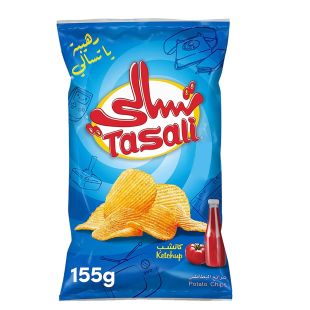 تسالي - رقائق بطاطا بالكاتشب 155 جم