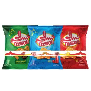 Tasali Assorted Triple Pack Chips 55 g (2 + 1 Free)