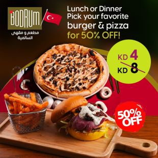Savor Lunch or Dinner at Bodrum with Your Choice of Burger or Pizza from Bodrum Restaurant