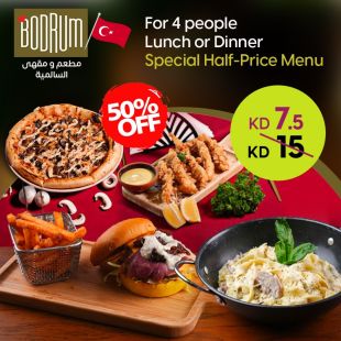 Delicious Lunch or Dinner for 4 Persons from Bodrum Restaurant