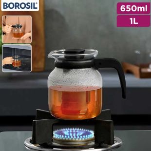 Borosilicate Glass Tea Carafe with Strainer 1 L by Borosil