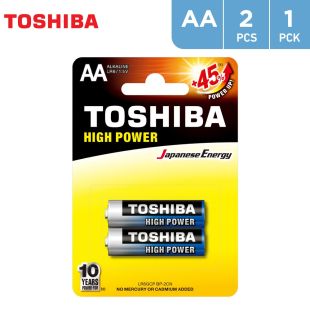 Set of 2Pcs High Power AA Batteries by Toshiba