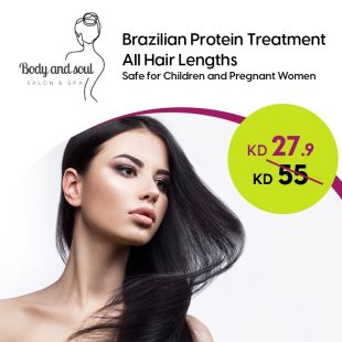 Brazilian Protein Treatment for All Hair Lengths at Body And Soul Salon & Spa