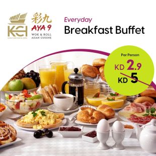 Enjoy Daily Breakfast Buffet at Kuwait Continental Hotel