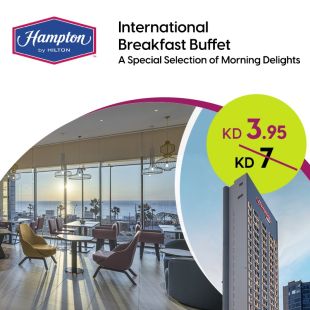  Enjoy Delightful Daily Breakfast Buffet with a Fabulous View at Hampton by Hilton