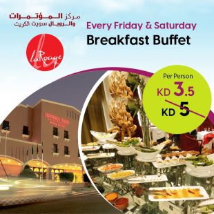 Delicious Breakfast Buffet every Friday and Saturday at The Convention Center & Royal Suites Hotel– Free Zone
