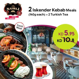 Two Meals Of Iskender Kebab at Namli Restaurant