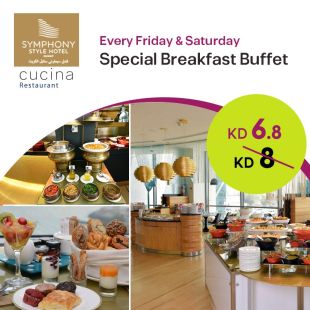 Special Breakfast Buffet Every Friday & Saturday at Cucina – Symphony Style Hotel