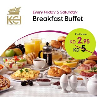Enjoy every Friday and Saturday Breakfast Buffet at Kuwait Continental Hotel
