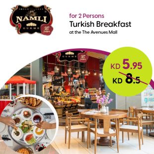Turkish Breakfast Set Menu for 2 Persons from Namli Restaurant 