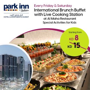 International Brunch Buffet Live Cooking Station Every Friday or Saturday at Al Maha Restaurant - Park Inn by Radisson Hotel