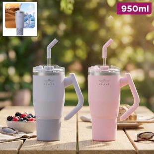 Brave Temp Guard 950ml Insulated Travel Mug with Straw