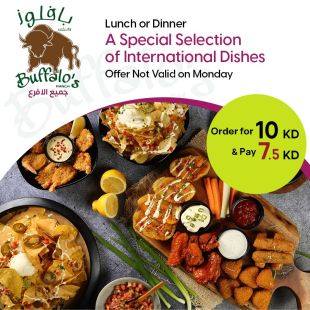  Enjoy International Food and Order What you Desire for Lunch or Dinner at Buffalo's