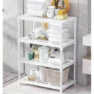 Versatile 4 Tiers Plastic Storage Shelving