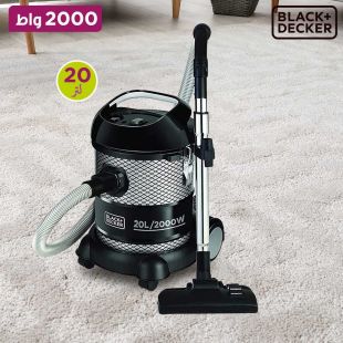 مكنسة كهربائية 2 في 1  بقوة 2000 واط وسعة 20 لتر مع وظيفة النفخ من Black + Decker