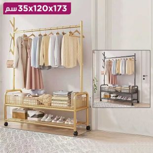 شماعة ملابس مع رف تخزين