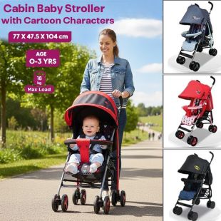 Cabin Baby Stroller with Cartoon Characters by Trucare