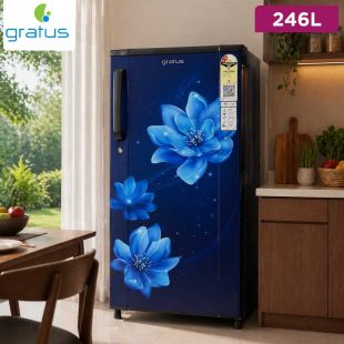 Single Door Refrigerator 246L by Gratus (New Product / Open Box)