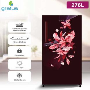 Single Door Refrigerator 276L by Gratus (New Product / Open Box)