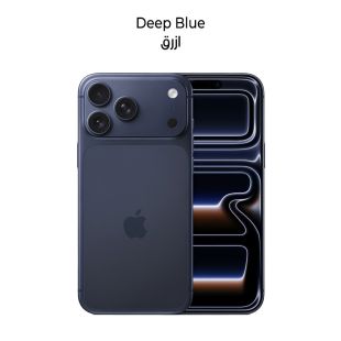 هاتف iPhone 17 Pro Max بذاكرة 12 جيجابايت RAM وتخزين 256 جيجابايت وشبكة 5G من Apple - أزرق (النسخة الأمريكية) (منتج جديد / من غير كرتون)