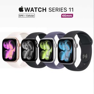 Apple Watch Series 11 GPS + Cellular 46mm Aluminium Case with Sport Band