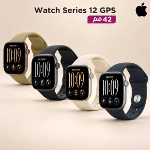 ساعة أبل الجيل 12 GPS مقاس 42 مم هيكل من الألومنيوم مع حزام رياضي– صغير/متوسط