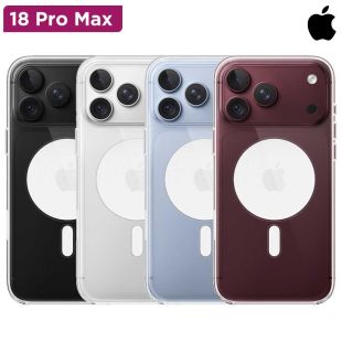 غطاء حماية هاتف أيفون 18 برو ماكس شفاف مع ماجسيف من Apple