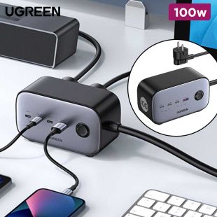 UGREEN 2 Outlets and 4 USB ports 100 W Power Strip