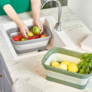 حوض أكورديون قابلة للطي سعة 7 لتر مع سدادة من Qlux