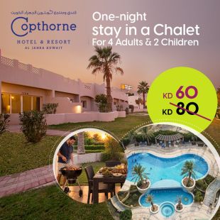 Enjoy 1-night Stay in a Two-rooms Chalet at Slayil Al Jahra Copthorne Hotel & Resort