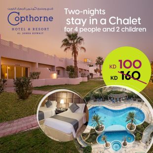 Enjoy 2-nights Stay in a Two-rooms Chalet at Slayil Al Jahra Copthorne Hotel & Resort