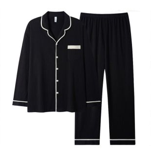 Chic Autumn Long Sleeve Cotton Pajama For Men