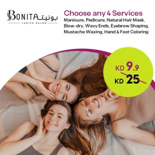 Choose Any 4 Beauty Services Package at Bonita Salon