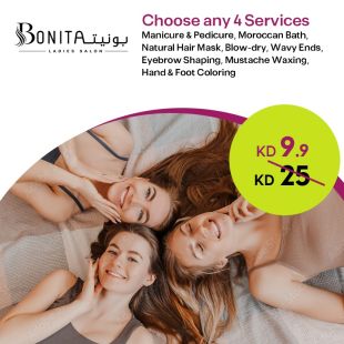 Choose Any 4 Beauty Services Package at Bonita Salon