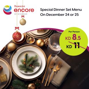 Christmas Dinner Set Menu On 24 Or 25 Of December At Ramada Encore Hotel