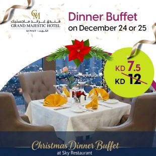 Enjoy a Dinner Buffet on Dec 24 or 25 at Grand Majestic Hotel