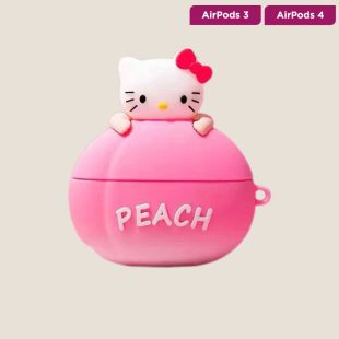 Protective Case with Kt Peach Design for AirPods