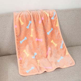 Soft Pet Blanket with Bone Print