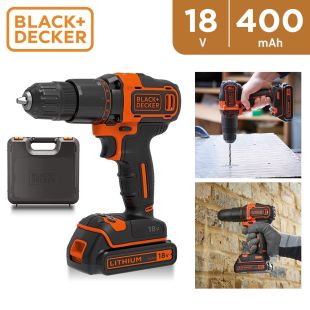 Combi Dril 18V 400mAh Battery by Black + Decker (New Product / Open Box)