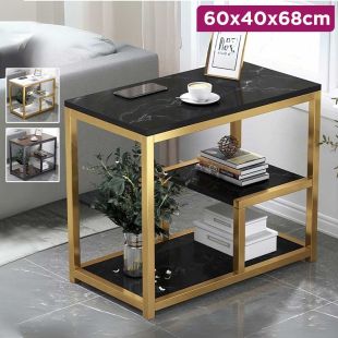 3 Layers Coffee Table with Metal Frame