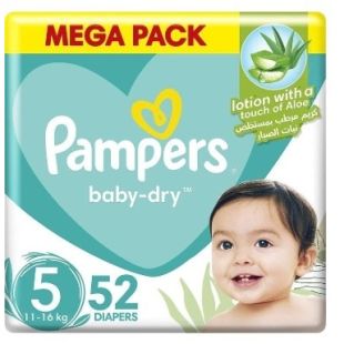 Pampers Jumbo Pack Size 5 (11 - 16 Kg) 52 Diapers
