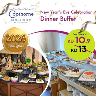 Delicious New Year Dinner Buffet at Slayil Al Jahra Copthorne Hotel & Resort
