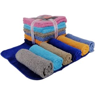Cotton Washcloth Multi-purpose Towel Pack of 10 - Assorted Colors