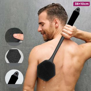 Silicone Long Handle Shower Brush 38×10cm
