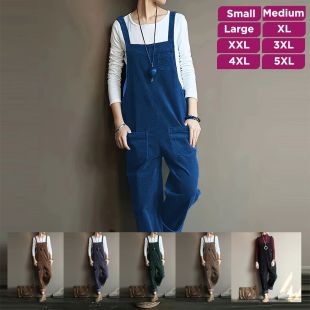 Casual Solid Color Long Velvet Jumpsuit For Unisex