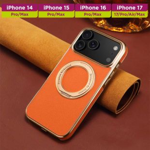 غطاء حماية جلد مغناطيسي فاخر لهواتف آيفون