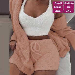 Winter 3 Piece Pajama Set for Women