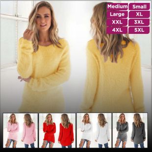 Soft Long-Sleeve Sweater Top for Women
