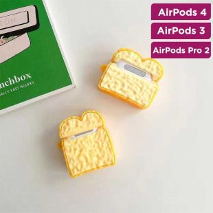 Protective Case with Simulated Toast Design for AirPods